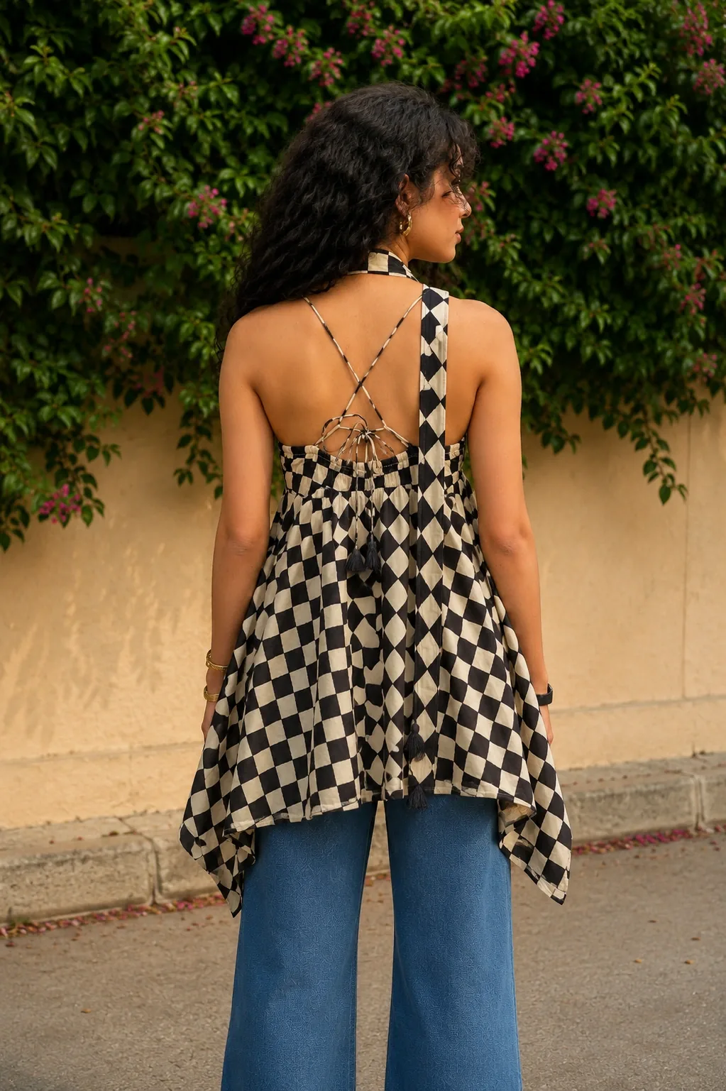 Checkmate Handkerchief Kurti