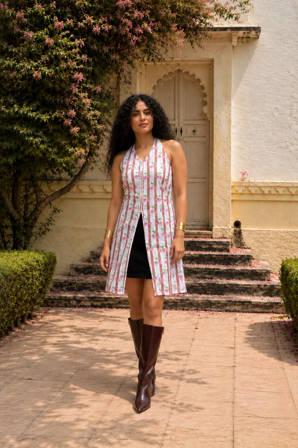 Cherry on Top Backless Kurti - 100% Cotton