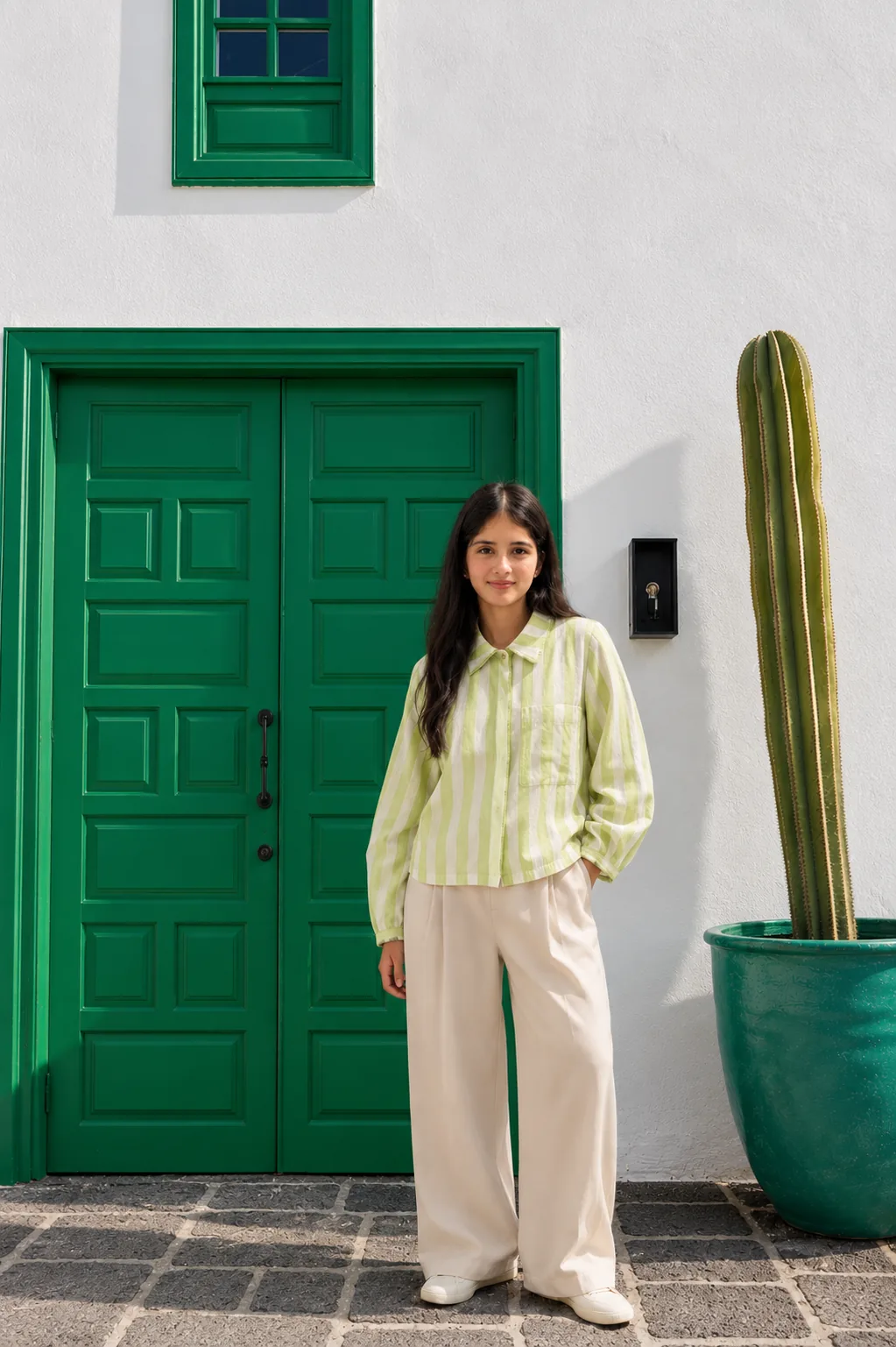 Green Strip Shirt