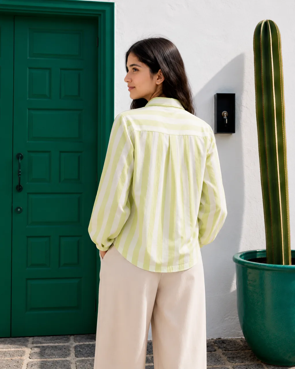 Green Strip Shirt