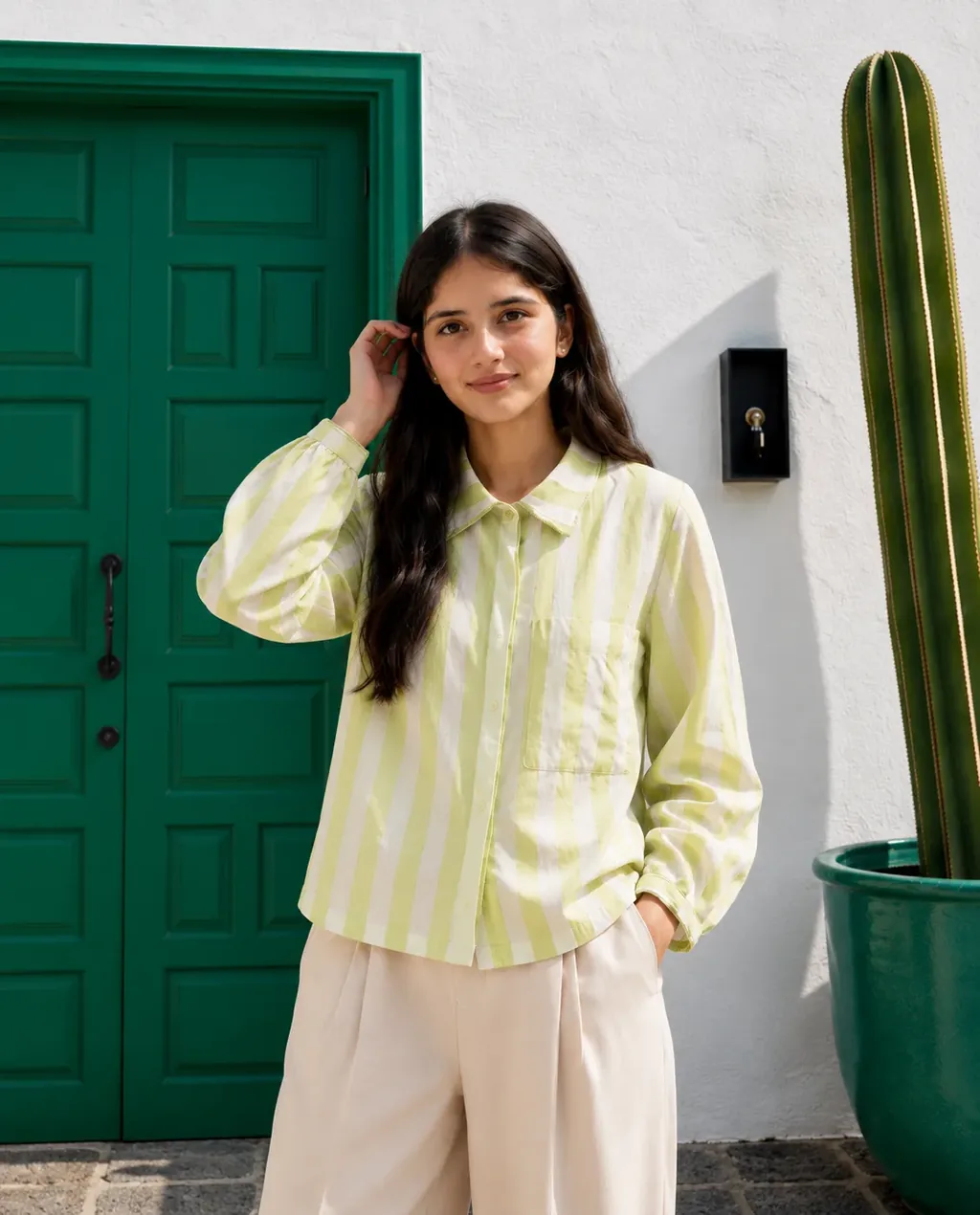 Green Stripes Shirt