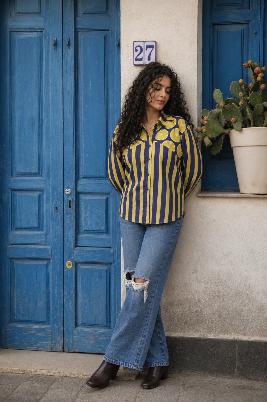 Lemon Zest Oversize Shirt - 100% cotton