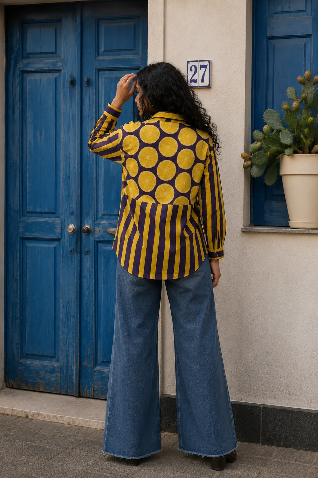 Lemon Zest Oversize Shirt - 100% cotton