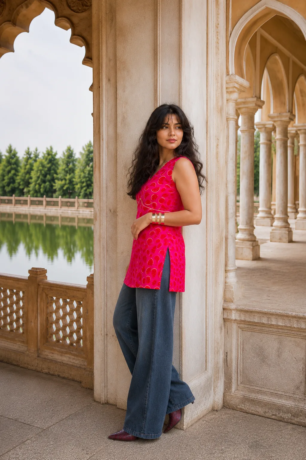 Pink City kurti - 100% Cotton
