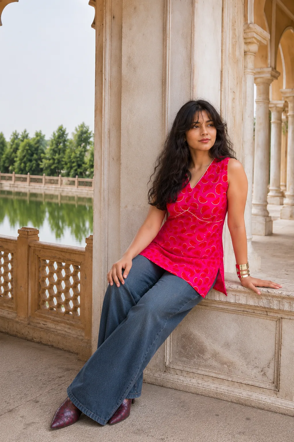 Pink City kurti - 100% Cotton