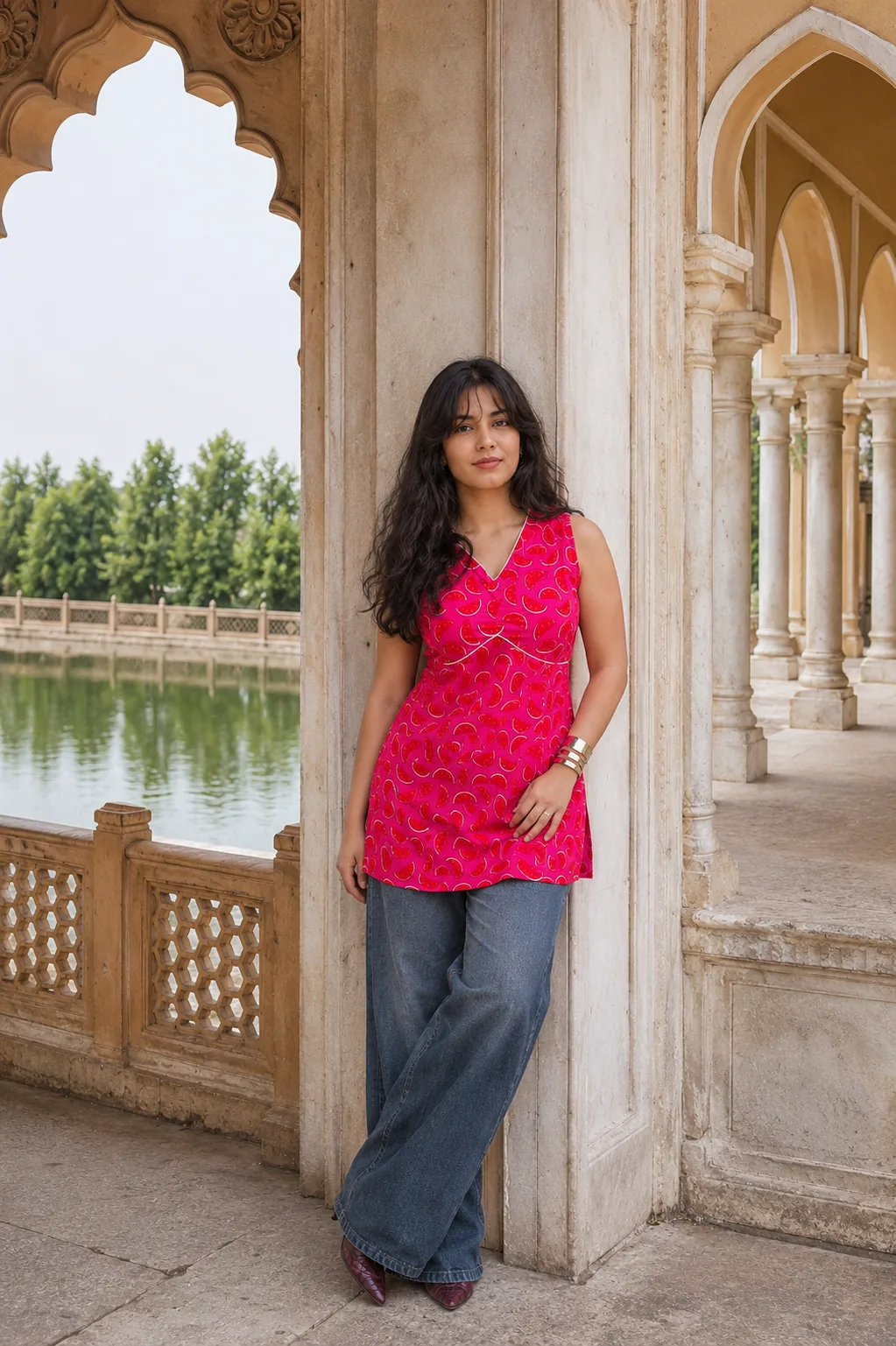 Pink City kurti - 100% Cotton