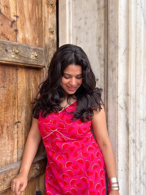 How a customer styled Pink City kurti
