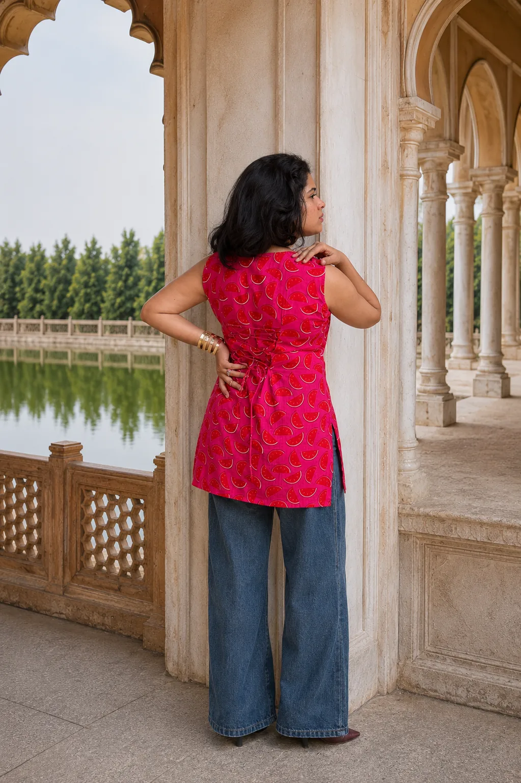 Pink City kurti - 100% Cotton