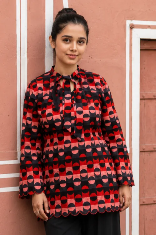 Retro Geo-Chic Kurti