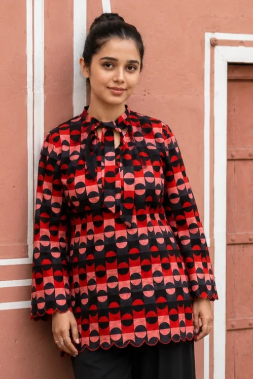 Retro Geo-Chic Kurti