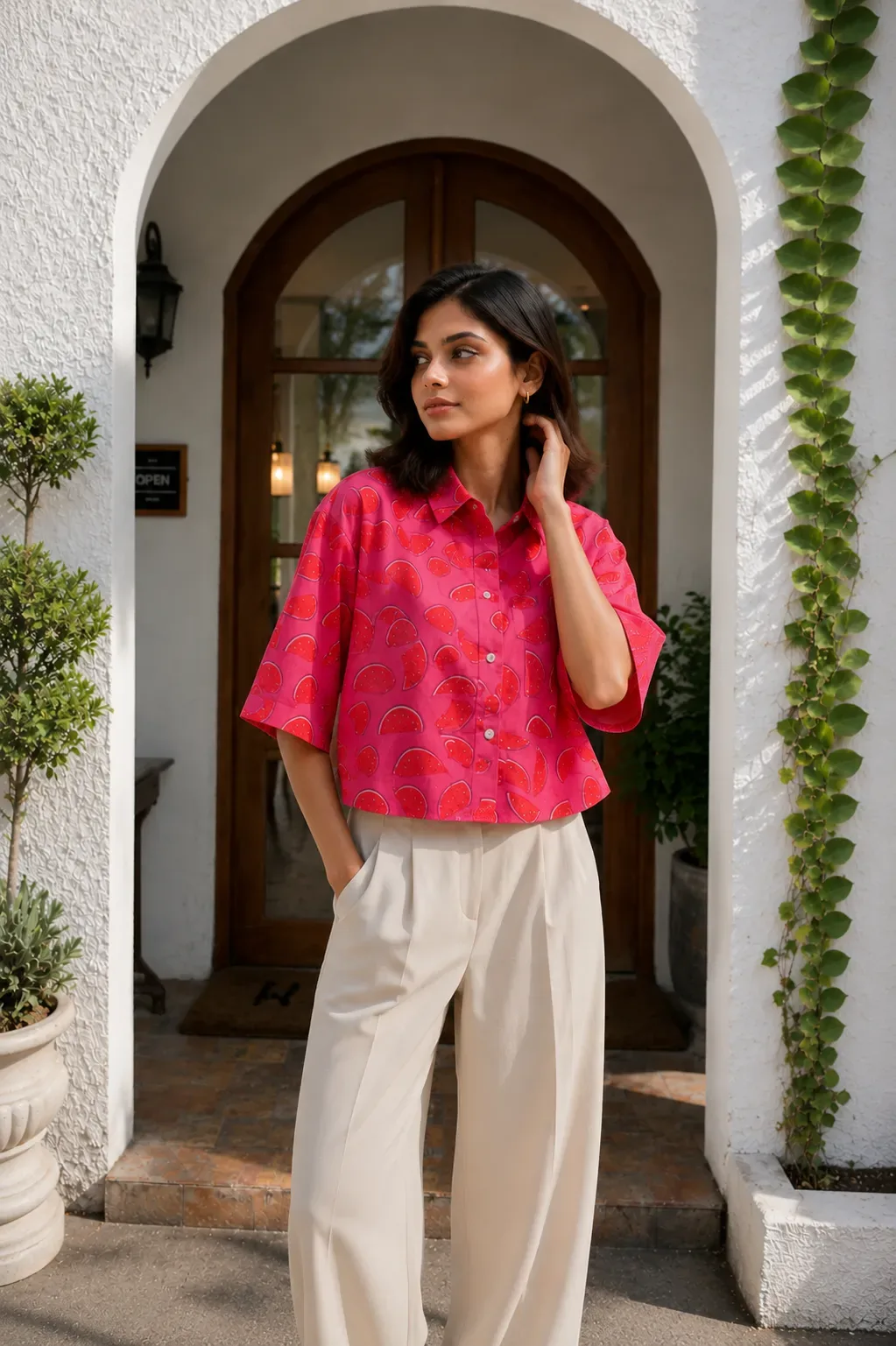 Watermelom Crop Shirt