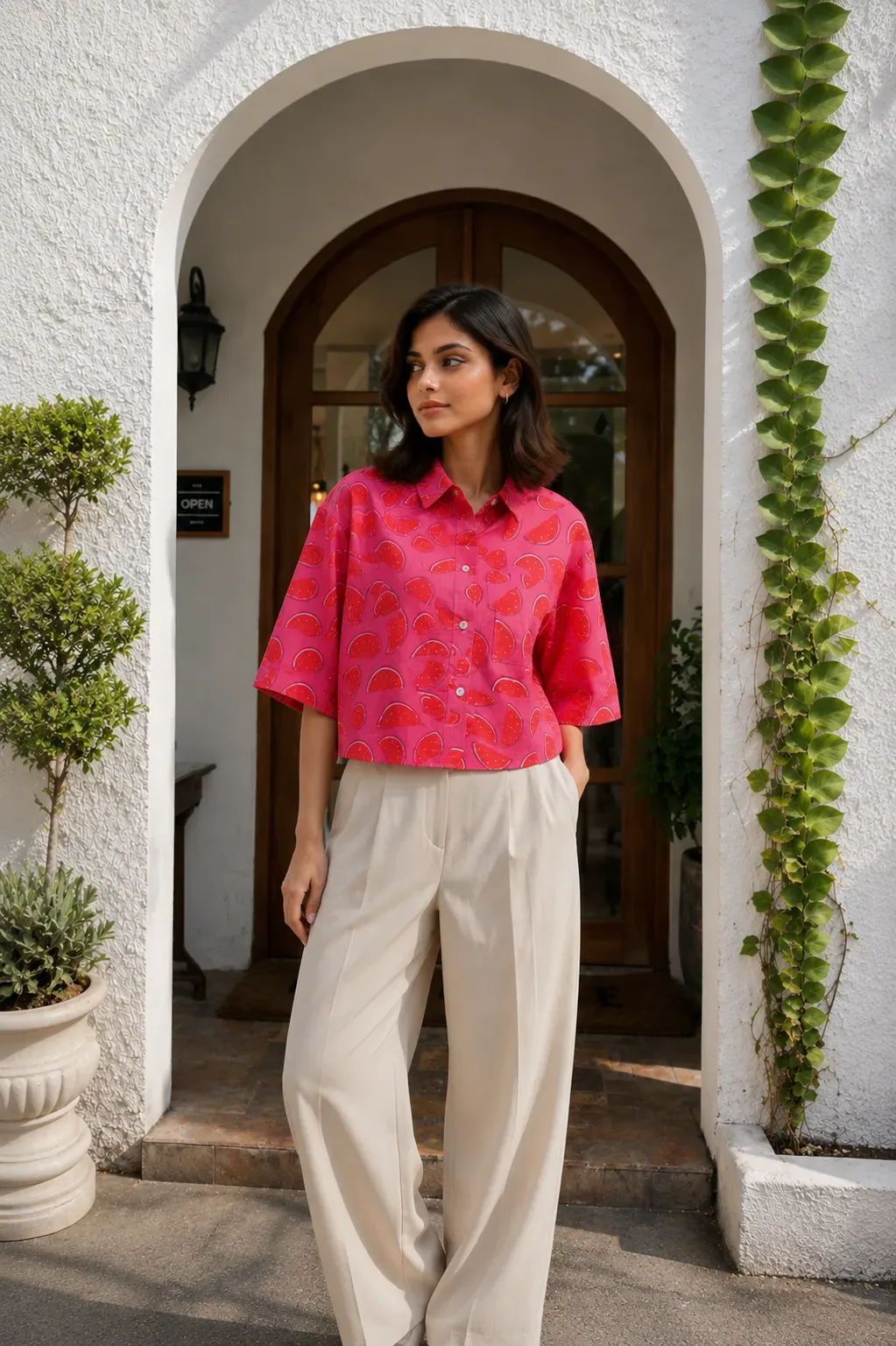 Watermelom Crop Shirt